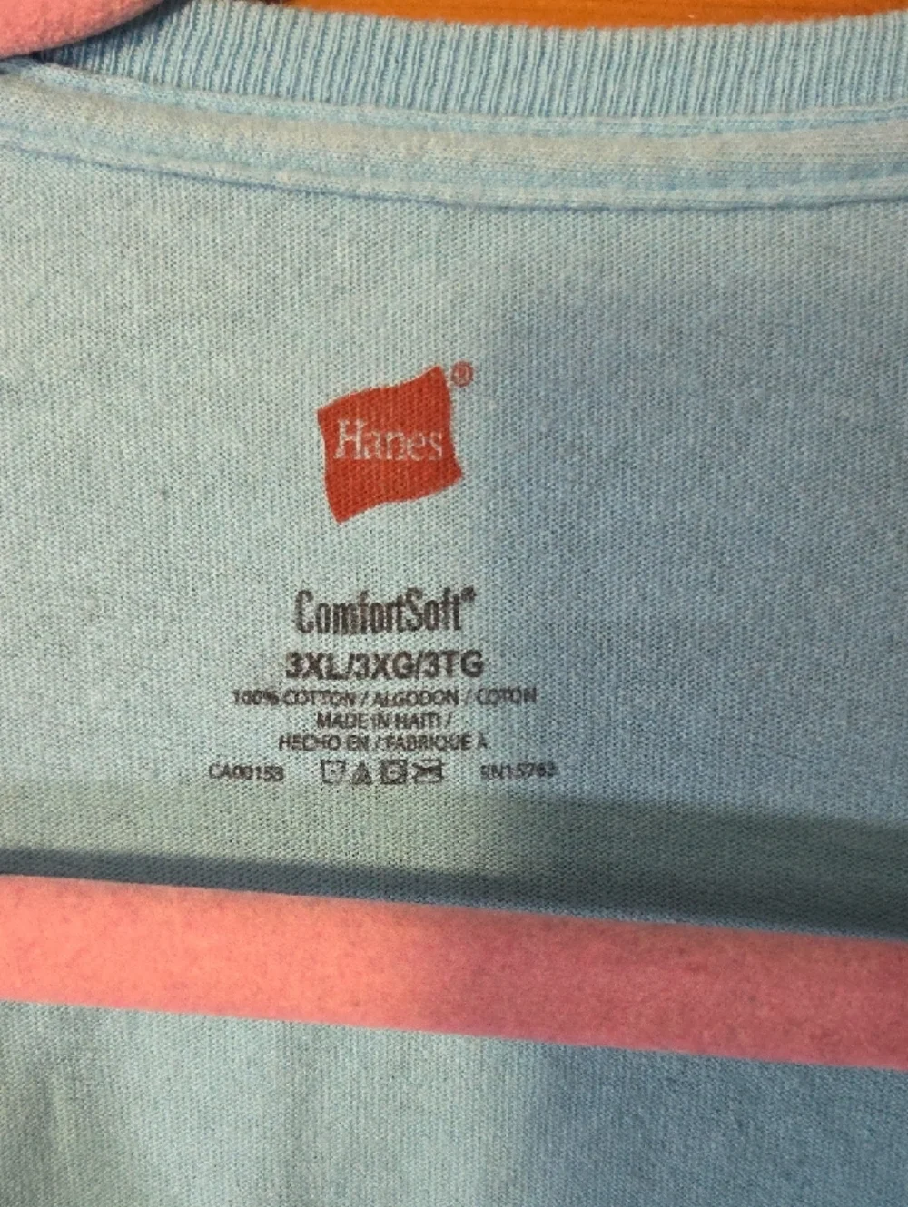 Hanes Light Blue Unicorn Graphic Short Sleeve Tee - Picture 3 of 4